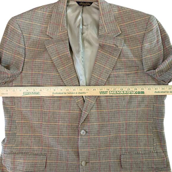 Vintage 90s Brooks Brothers Men’s Houndstooth Wool Sport Coat Made in USA – 44R - Picture 7 of 13